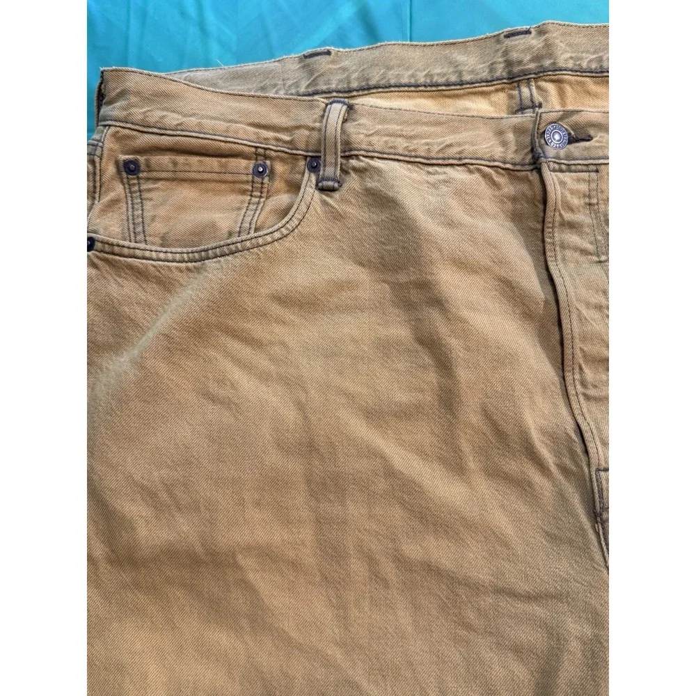 Levi's 501‎ XX Jeans Mustard Rust Button Fly Men's 44x32 Straight Fit Strong